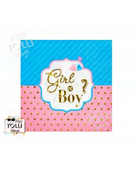 Парти салфетки "Girl or boy"