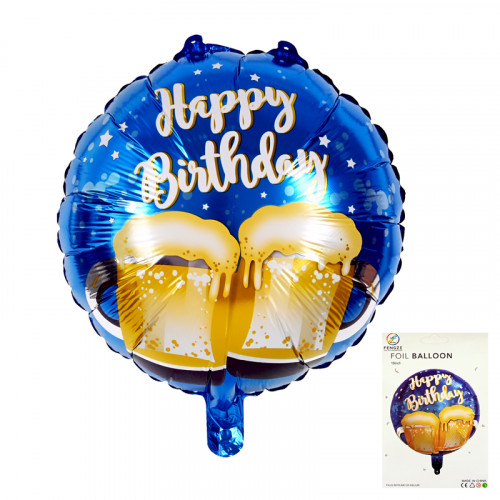 Балон "Happy Birthday" с чаша бира