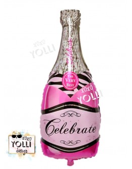 Балон "Шампанско в розово" 100 см