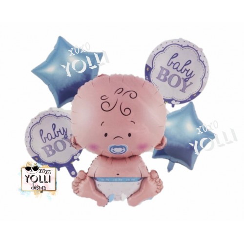 Комплект балони "Baby Boy" - 5 бр