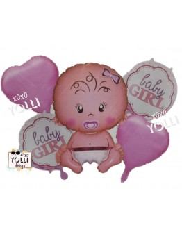 Комплект балони "Baby Girl" - 5 бр