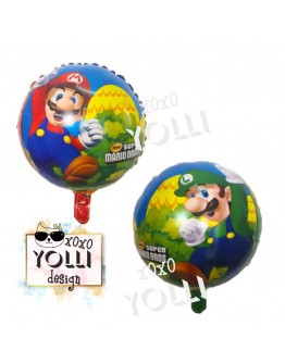 Балон "Супер Марио" /двустранен/ 45 см