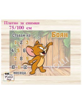 Платно за отбелязване на месеците /платно за снимки Том и Джери